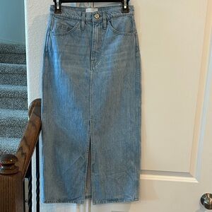 Frame Le Italian Denim Maxi Skirt